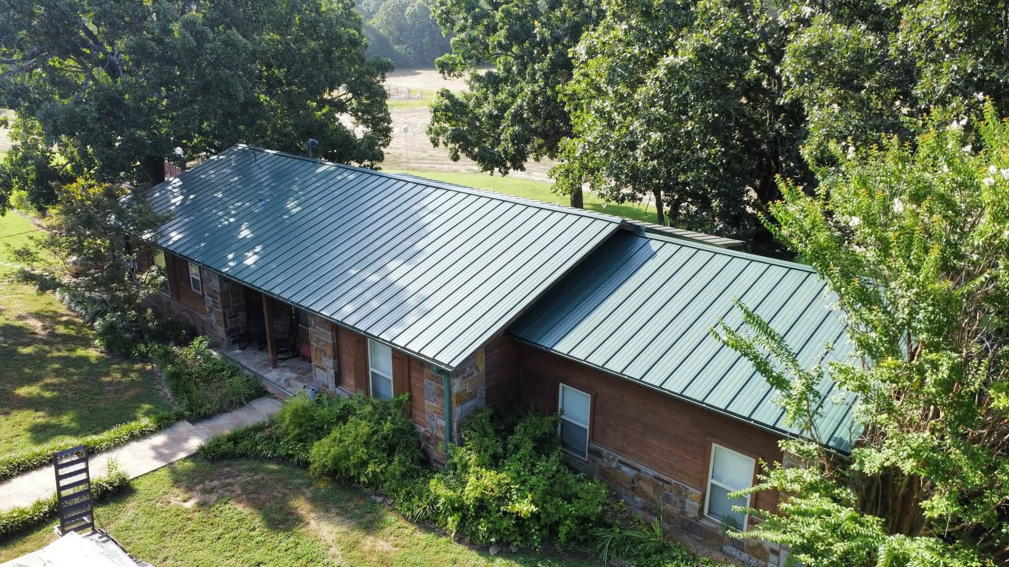 Metal roof installed by Ridgeline Roofing & Construction